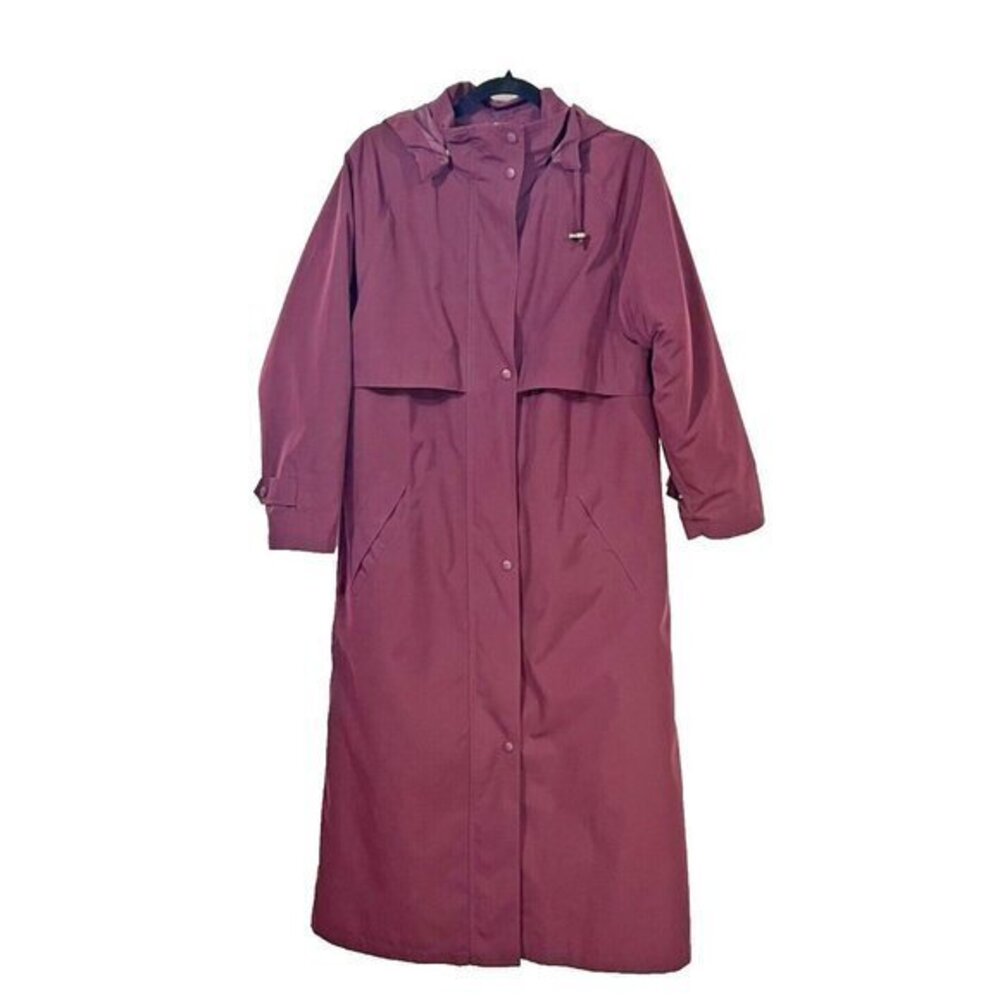 L.L. Bean Women's Long Trench Coat in Plum